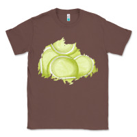 Chestnut tennis patch Classic Tee - AdoDesignShop