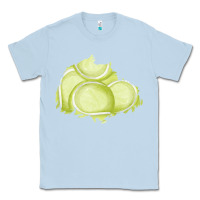 Dusty Blue tennis patch Classic Tee - AdoDesignShop