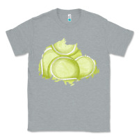 Heather Grey tennis patch Classic Tee - AdoDesignShop