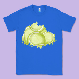 Tennis Patch Classic Tee Designed By Adodesignshop