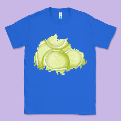 Tennis Patch Classic Tee Designed By Adodesignshop