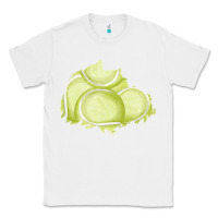 White tennis patch Classic Tee - AdoDesignShop