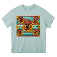 Arona german shepherd with sunflowers Heavy Core Tee - Artiststas
