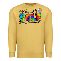 Antique Gold self love tie dye Premium Sweatshirt - Artiststas