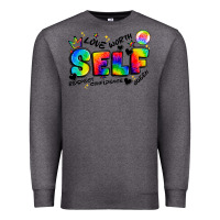 Charcoal Heather self love tie dye Premium Sweatshirt - Artiststas