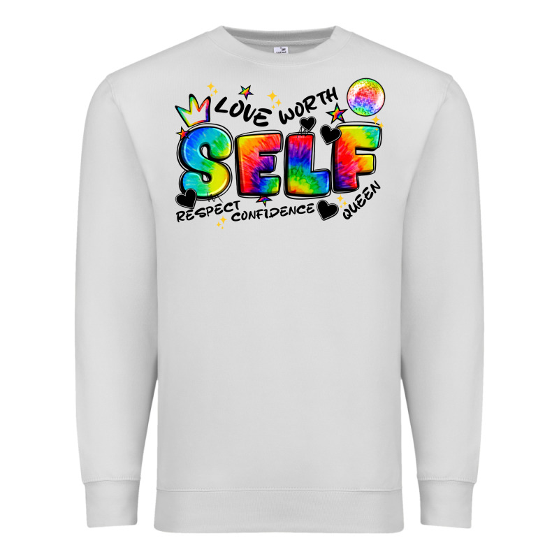 Self Love Tie Dye Premium Sweatshirt by Artiststas | Teevron