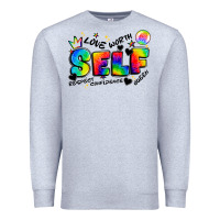 Heather Grey self love tie dye Premium Sweatshirt - Artiststas