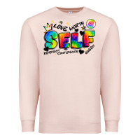 Pale Pink self love tie dye Premium Sweatshirt - Artiststas