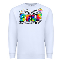 White self love tie dye Premium Sweatshirt - Artiststas