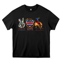 Black peace love rodeo Heavy Core Tee - Zillion Design Studio