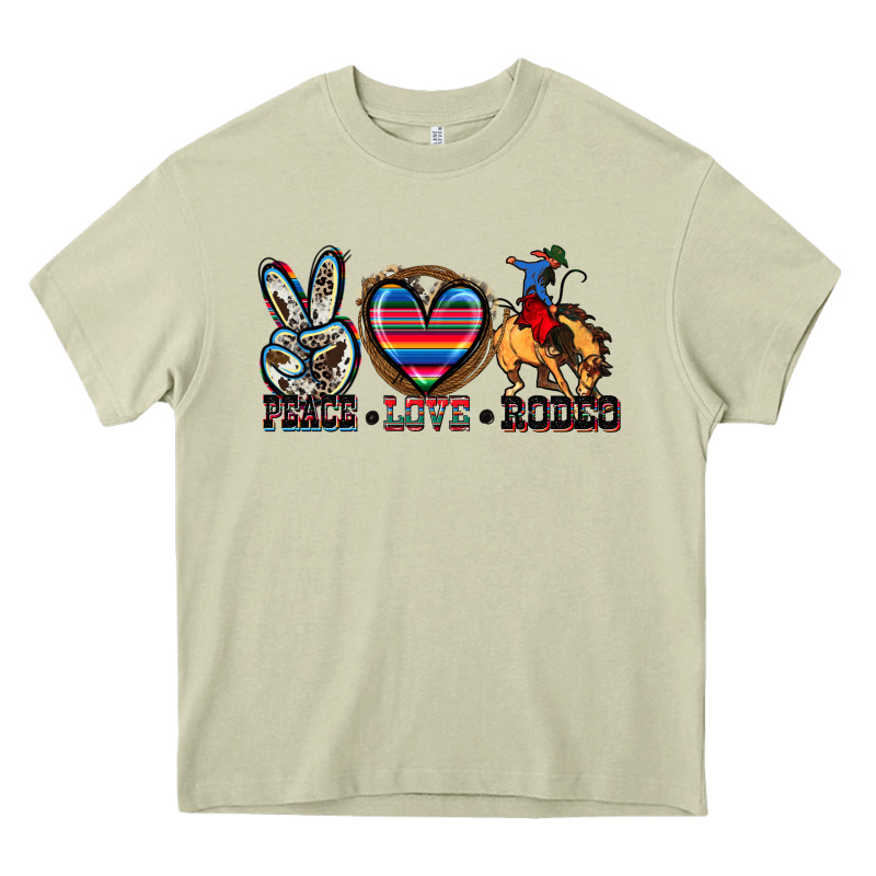 Peace Love Rodeo Heavy Core Tee by Zillion Design Studio | Teevron