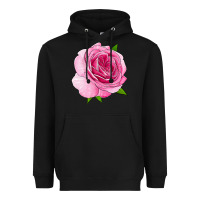 Black All Dressed Up Rose Heavyweight Hoodie - LillyAllenDesigns