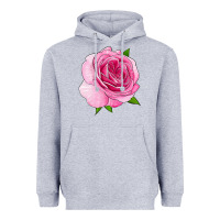 Heather Grey All Dressed Up Rose Heavyweight Hoodie - LillyAllenDesigns