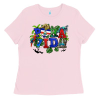 Bubblegum Pink pura vida costa rica Ladies Tee - RanaPortraitStore