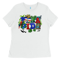 White pura vida costa rica Ladies Tee - RanaPortraitStore