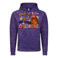Cloud Purple just a girl who loves chickens Vintage Hoodie - JahusDesignShop