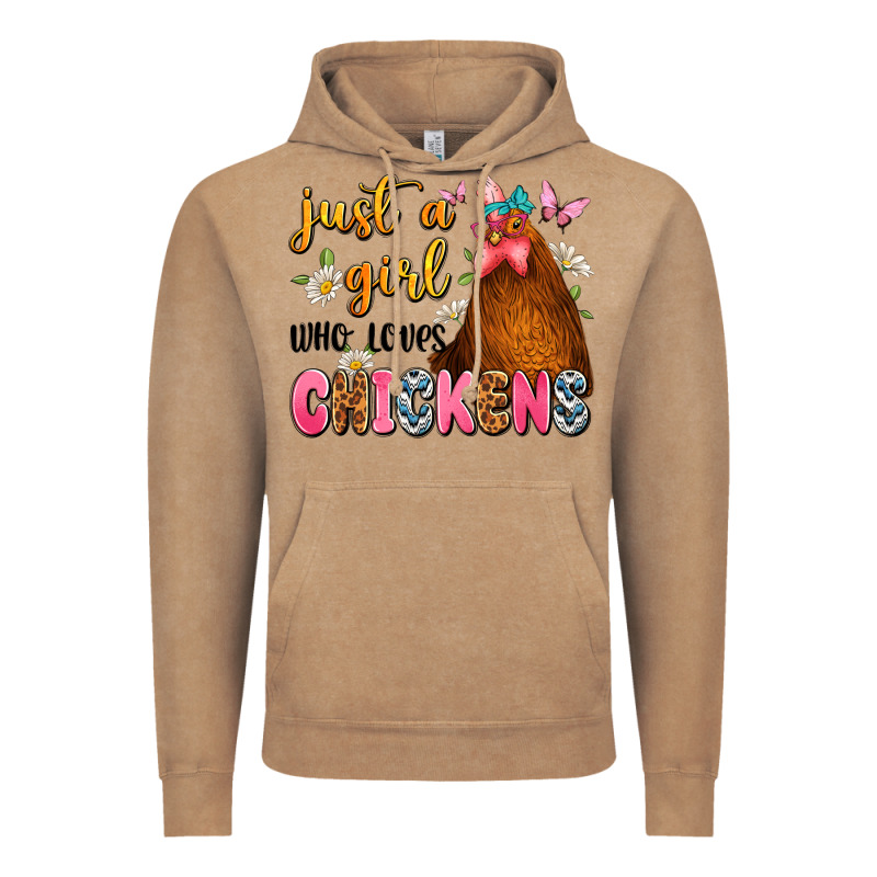 Just A Girl Who Loves Chickens Vintage Hoodie by JahusDesignShop | Teevron