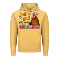 Vintage Mustard just a girl who loves chickens Vintage Hoodie - JahusDesignShop