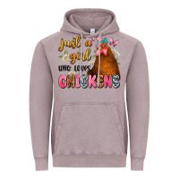 Vintage Zinc just a girl who loves chickens Vintage Hoodie - JahusDesignShop
