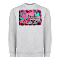 Heather Grey in october we wear pink Heavyweight Sweatshirt - JahusDesignShop