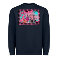 Navy in october we wear pink Heavyweight Sweatshirt - JahusDesignShop