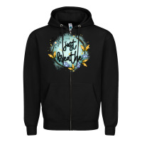 Black just breathe Zipper Hoodie - MaliasSmallBusiness