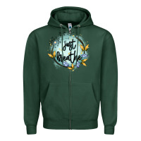 Sports Green just breathe Zipper Hoodie - MaliasSmallBusiness
