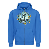 True Royal just breathe Zipper Hoodie - MaliasSmallBusiness