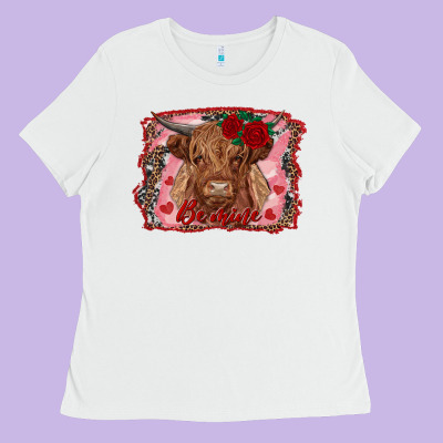 Ladies Tee be mine cow