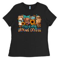 Black moody before coffee Ladies Tee - JahusDesignShop