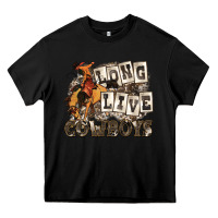 Black long live cowboys Heavy Core Tee - Zillion Design Studio