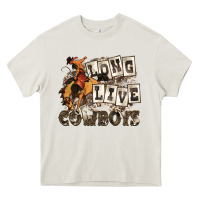 Cream long live cowboys Heavy Core Tee - Zillion Design Studio