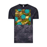 Cloud Black camouflage leopard gemstone seamless pattern Vintage Tee - BundleAndBundleShop