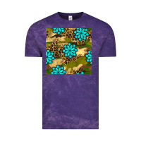 Cloud Purple camouflage leopard gemstone seamless pattern Vintage Tee - BundleAndBundleShop
