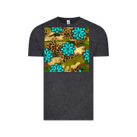 Vintage Black camouflage leopard gemstone seamless pattern Vintage Tee - BundleAndBundleShop