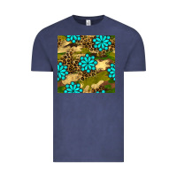 Vintage Denim camouflage leopard gemstone seamless pattern Vintage Tee - BundleAndBundleShop