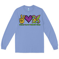 Colony Blue peace love mardi gras Long Sleeve Tee - Jasminsmagicworld