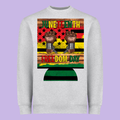 Juneteenth Freedom Day 12 Oz Can Cooler (regular) 2 Heavyweight Sweatshirt Designed By Artiststas
