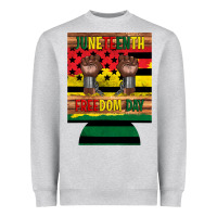 Heather Grey juneteenth freedom day 12 oz can cooler (regular) 2 Heavyweight Sweatshirt - Artiststas