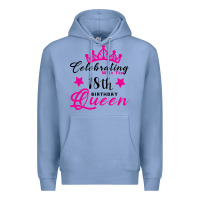 Colony Blue Celebrating With the 18th Birthday Queen Premium Hoodie - Bettercallsaul