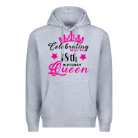 Heather Grey Celebrating With the 18th Birthday Queen Premium Hoodie - Bettercallsaul