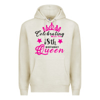 Oatmeal Heather Celebrating With the 18th Birthday Queen Premium Hoodie - Bettercallsaul