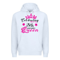 White Celebrating With the 18th Birthday Queen Premium Hoodie - Bettercallsaul