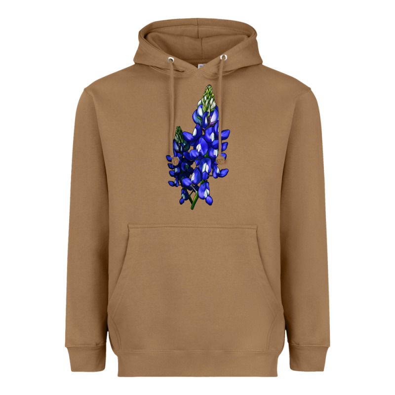 Bluebonnet Flower Heavyweight Hoodie by LillyAllenDesigns | Teevron