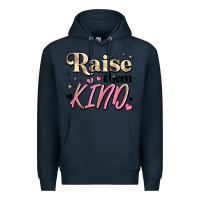 Navy raise them kind Premium Hoodie - JahusDesignShop