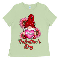 Matcha happy valentines day gnomes with sunflower Ladies Tee - RanaPortraitStore