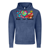 Vintage Denim peace love  summer Vintage Hoodie - AdoDesignShop