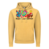Vintage Mustard peace love  summer Vintage Hoodie - AdoDesignShop