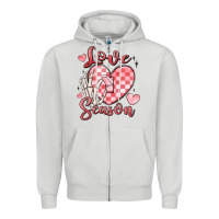 Dove Grey love season Zipper Hoodie - MaliasSmallBusiness