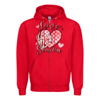 Red love season Zipper Hoodie - MaliasSmallBusiness